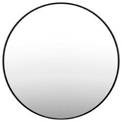 27.5" Modern Metal Wall-Mounted Round Mirror for Bathroom